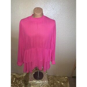 Torrid Crinkle Chiffon Smock Neck Ruffle Tiered Top Plus Size 4 4X 26 NWT